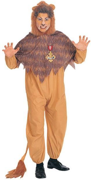 Adult Cowardly Lion Costume (One Size) - JJ's Party House