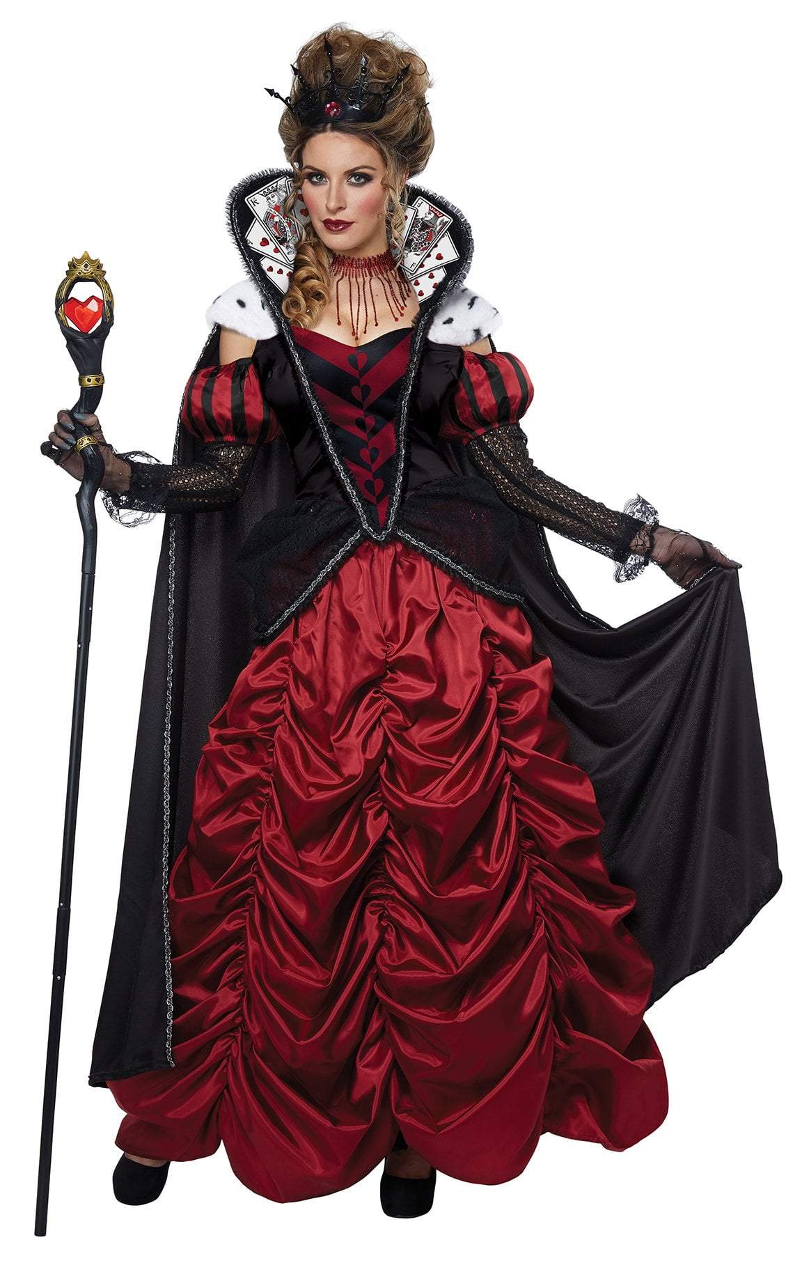 Adult Deluxe Dark Queen Of Hearts Costume - JJ's Party House