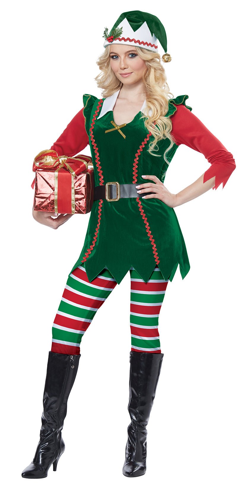 Adult Fesive Elf Costume CAL-01493 X-SMALL - JJ's Party House