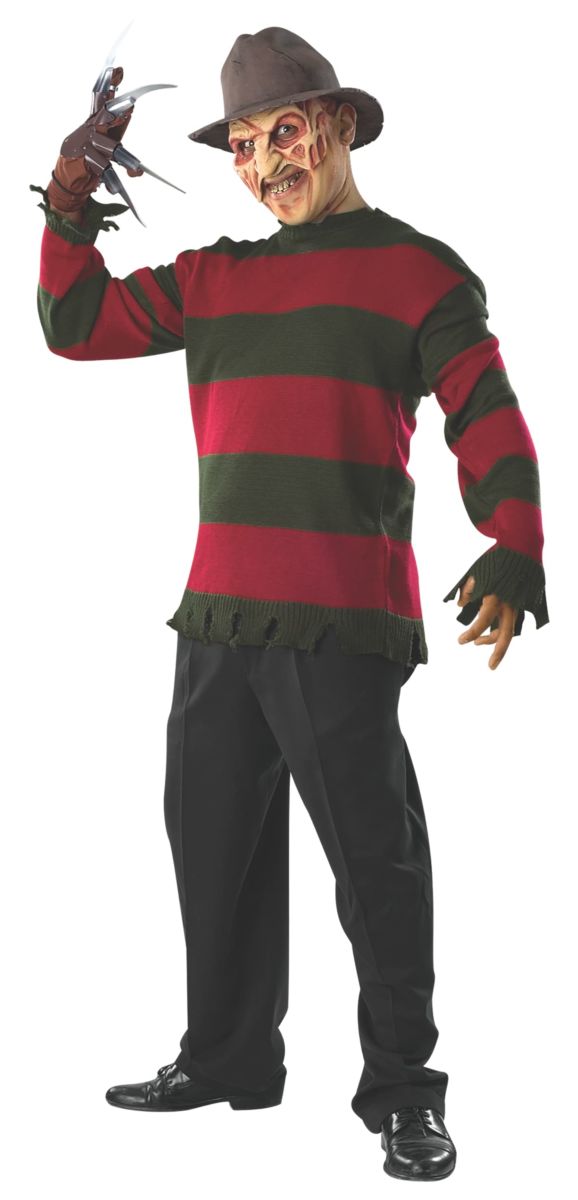 Adult Freddy Krueger Deluxe Sweater and Mask - JJ's Party House