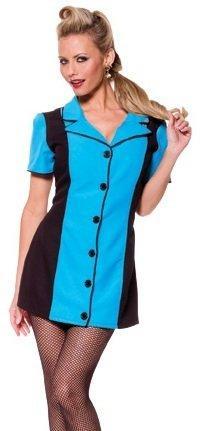 Adult Pin Up Girl Costume - Blue - JJ's Party House