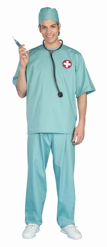 Adult Surgical Scrubs Doctor Costume - JJ's Party House