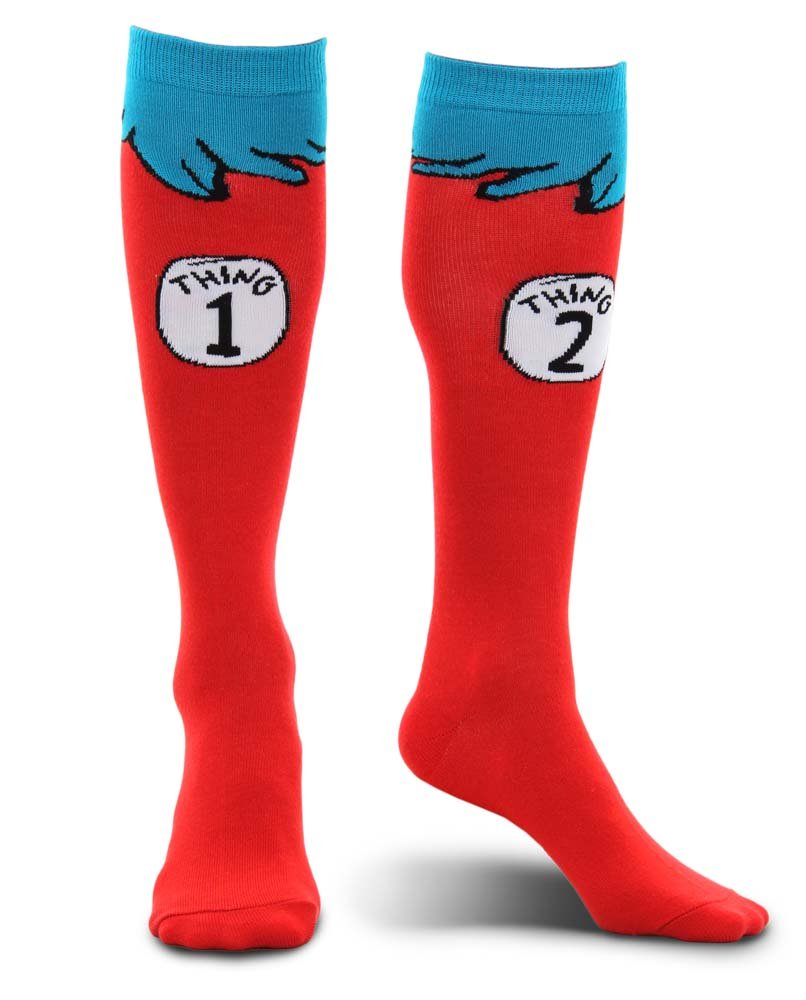 Adult Thing 1 & Thing 2 Socks - Dr. Seuss - JJ's Party House - Custom Frosted Cups and Napkins
