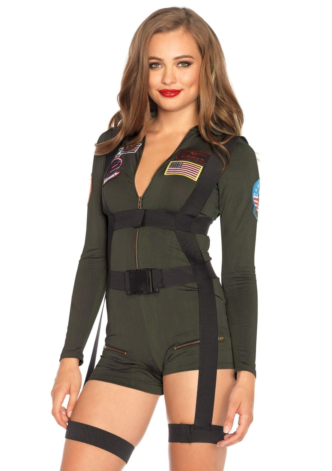 Adult Top Gun Romper Costume - JJ's Party House