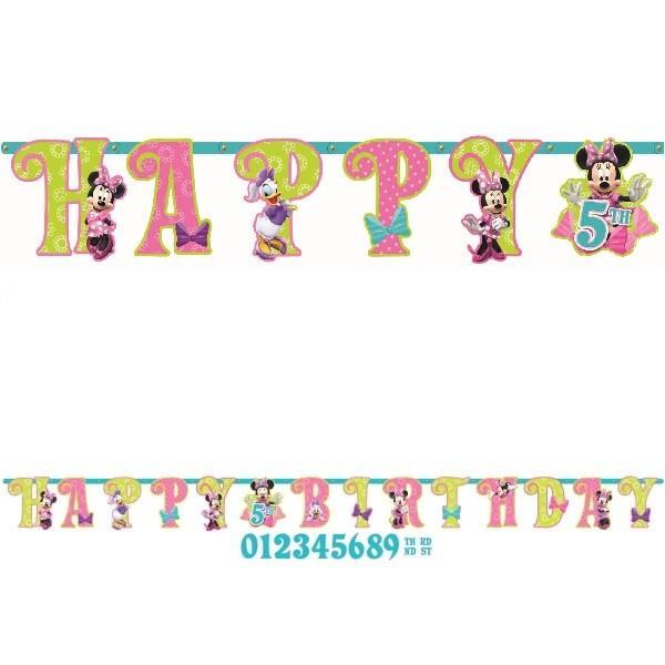 AMSCAN BIRTHDAY Minnie Mouse Birthday Banner 10.5ft