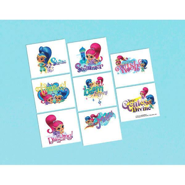 Amscan Birthday Shimmer & Shine Tattoo Favors
