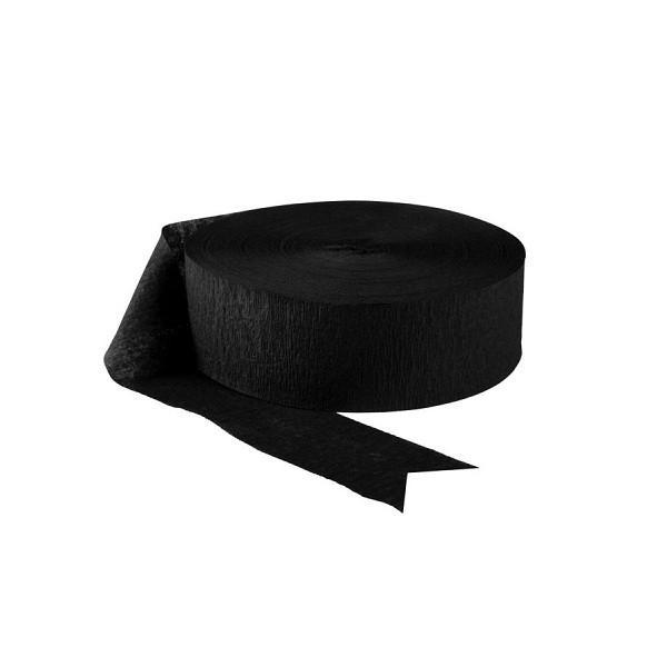Amscan Decorations Black Jumbo Crepe Streamer Roll 500ft