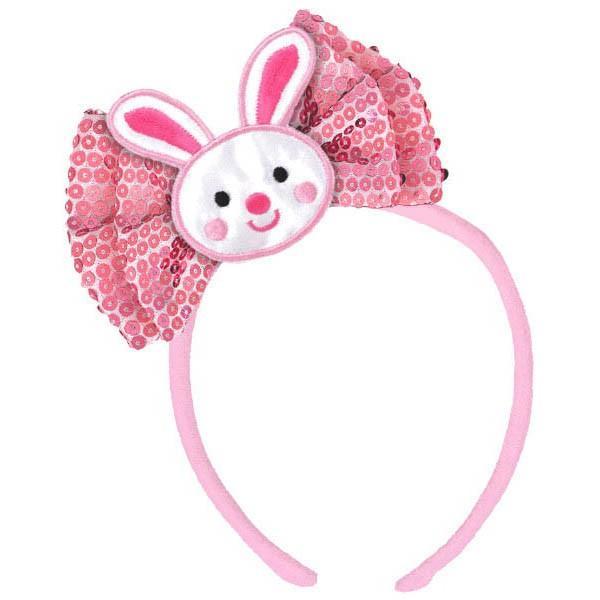 Amscan Easter Pink Easter Bunny Bow Headband