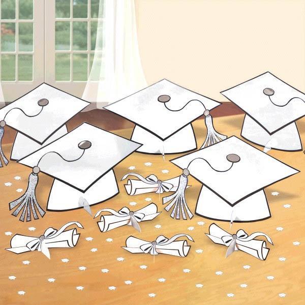 Amscan Graduation White Graduation Table Decorating Kit 11pc