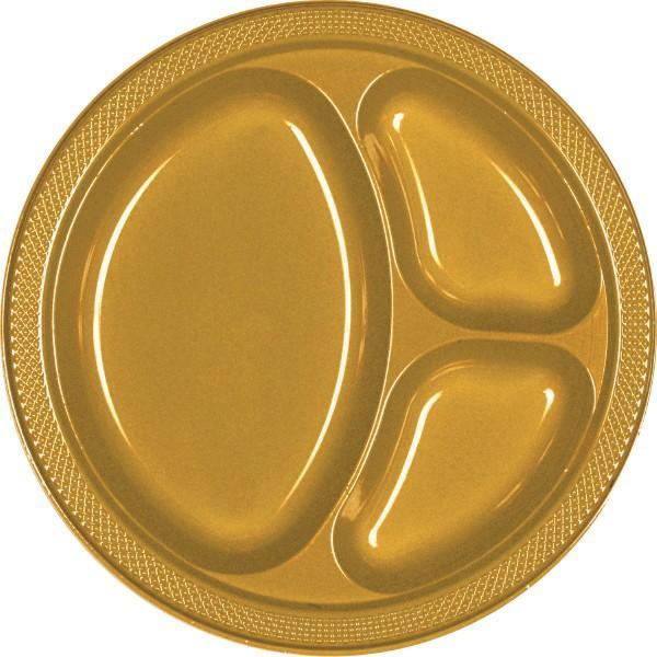 Gold 10.25'' Divided Plates