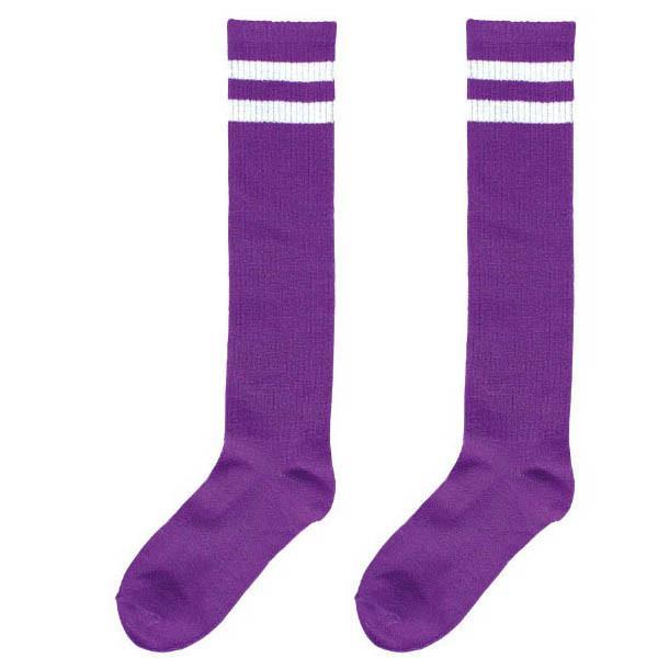 Amscan Spirit Purple Stripe Athletic Knee-High Socks