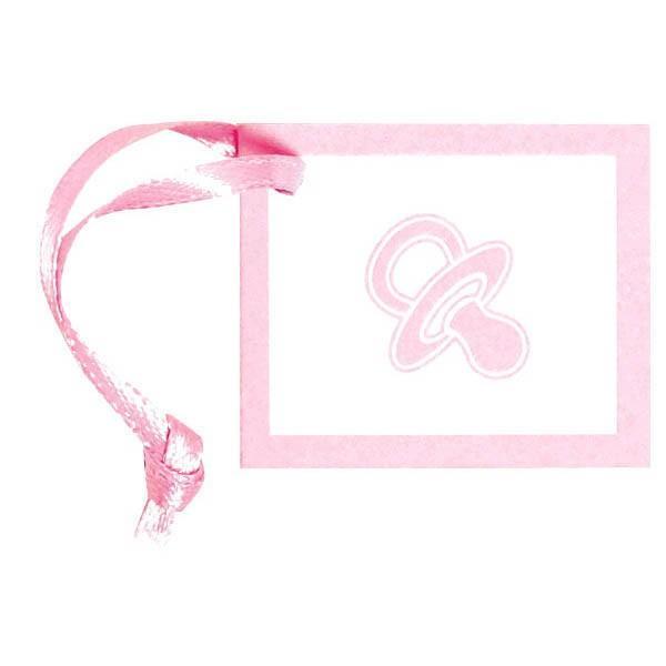 Amscan Staging Favor Tags Pink Embossed