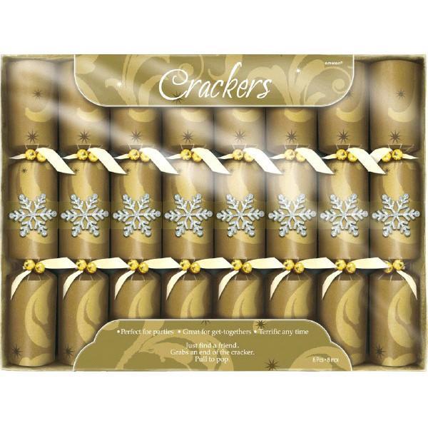 Amscan Staging Gold Crackers 8ct