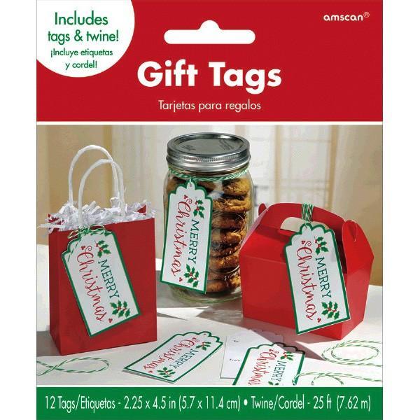 Amscan Staging Holly Container Tags