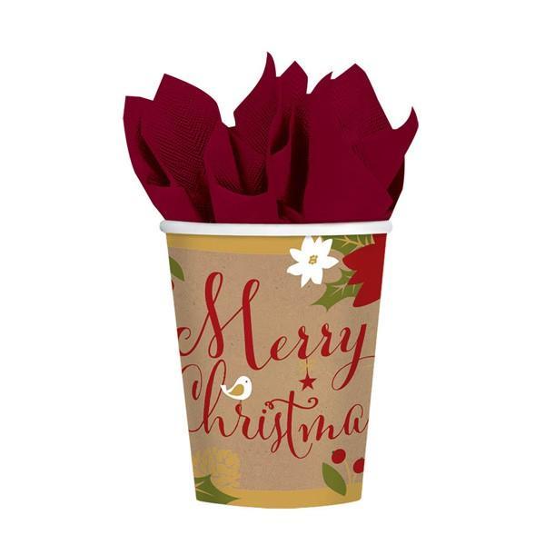 Amscan Staging Merry Little Christmas Cups, 9