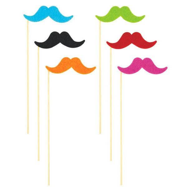 Amscan Staging Moustache On A Stick Multi Pac