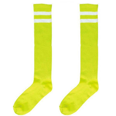 Amscan Staging Neon Yellow Stripe Athletic Knee-High Socks