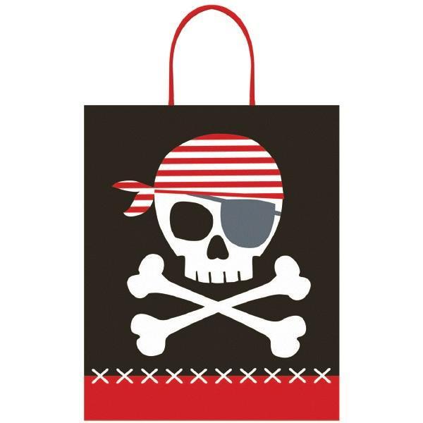 Amscan Staging Pirate Plastic Treat Bag w/Pla