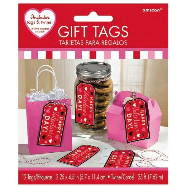 AMSCAN Valentines Valentine's Day Gift Tags 12ct