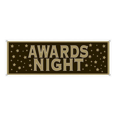Awards Night Banner (5' x 21'') - JJ's Party House - Custom Frosted Cups and Napkins