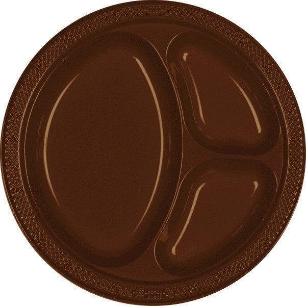 Chocolate Brown 10'' Div Plates