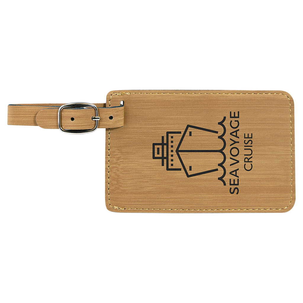 Bamboo Laserable Leatherette Luggage Tag - JJ's Party House