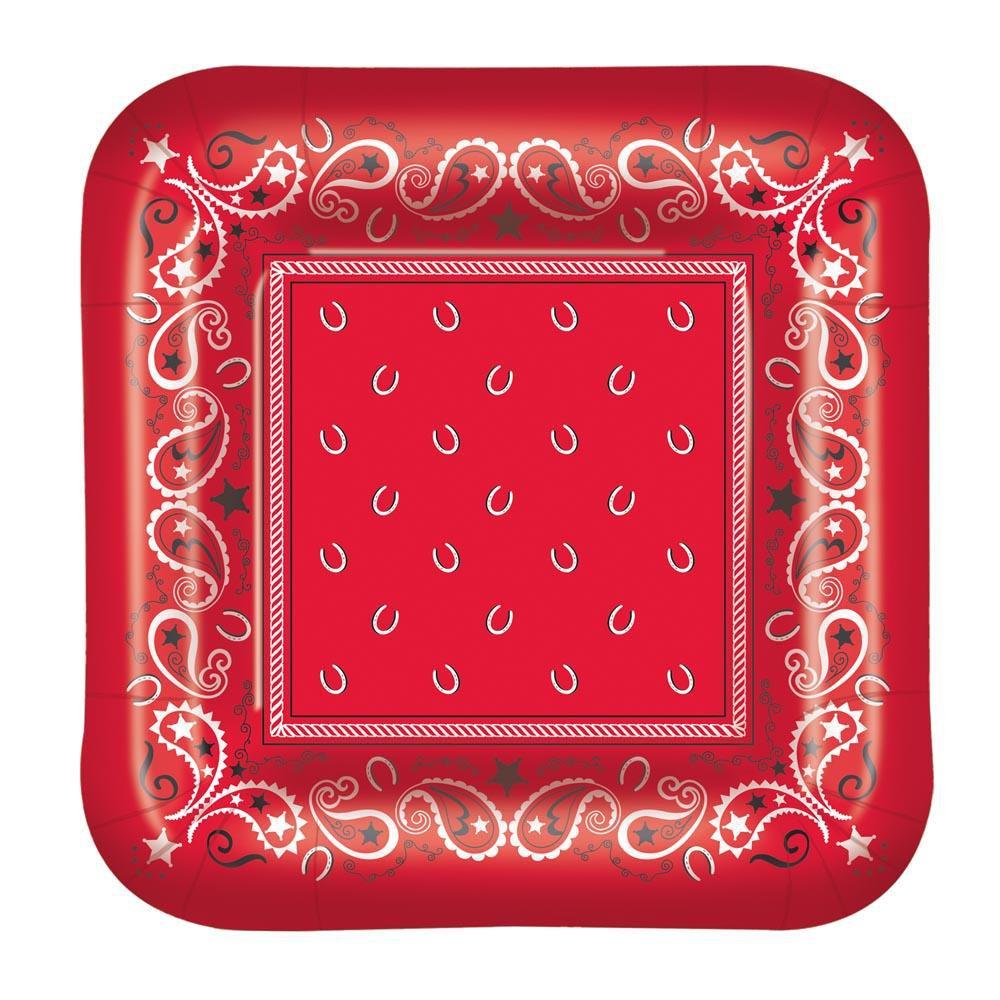 Bandana Lunch Plates 8ct - JJ's Party House
