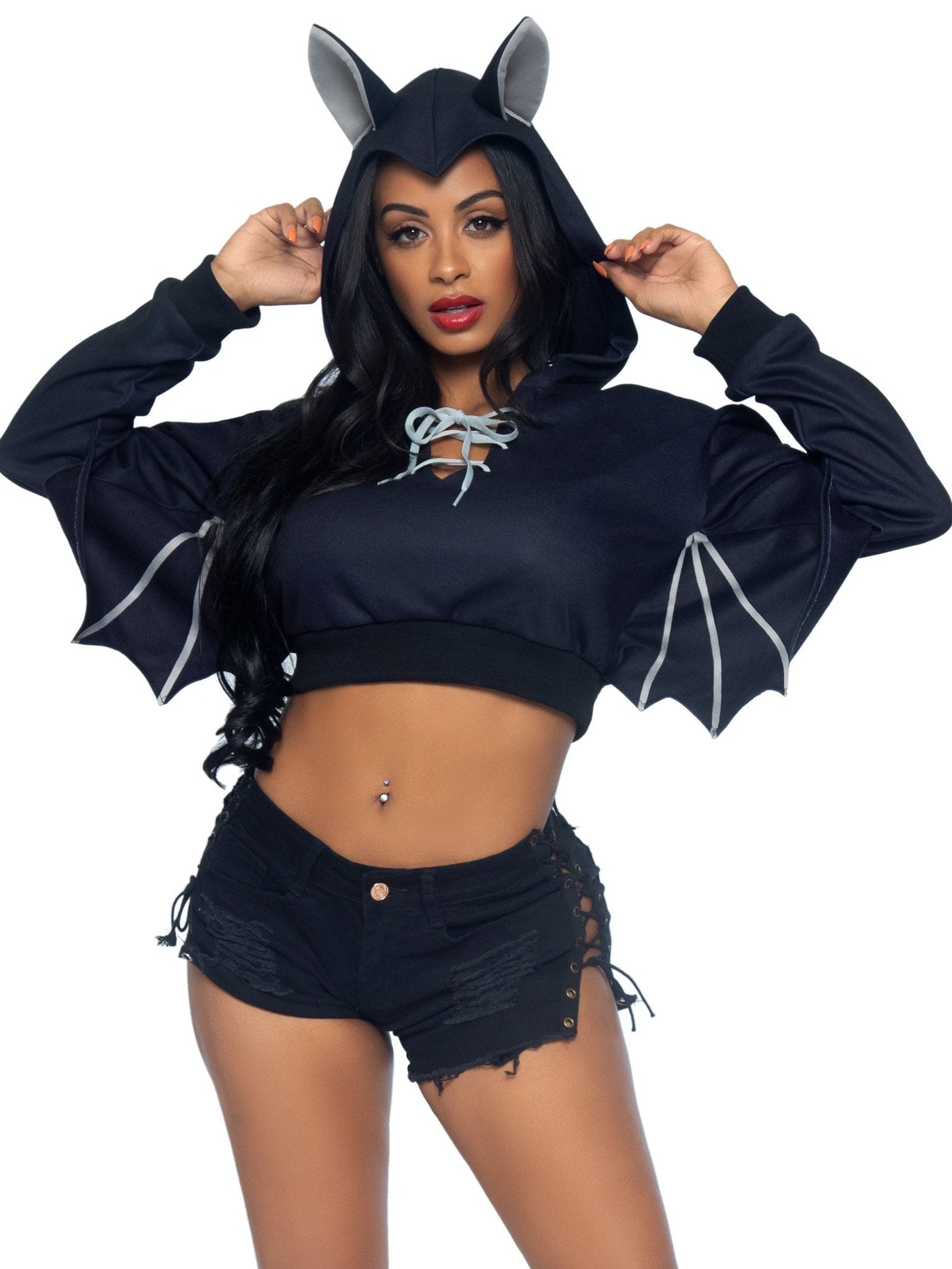 Bat Cropped Hoodie Costume - JJ's Party House