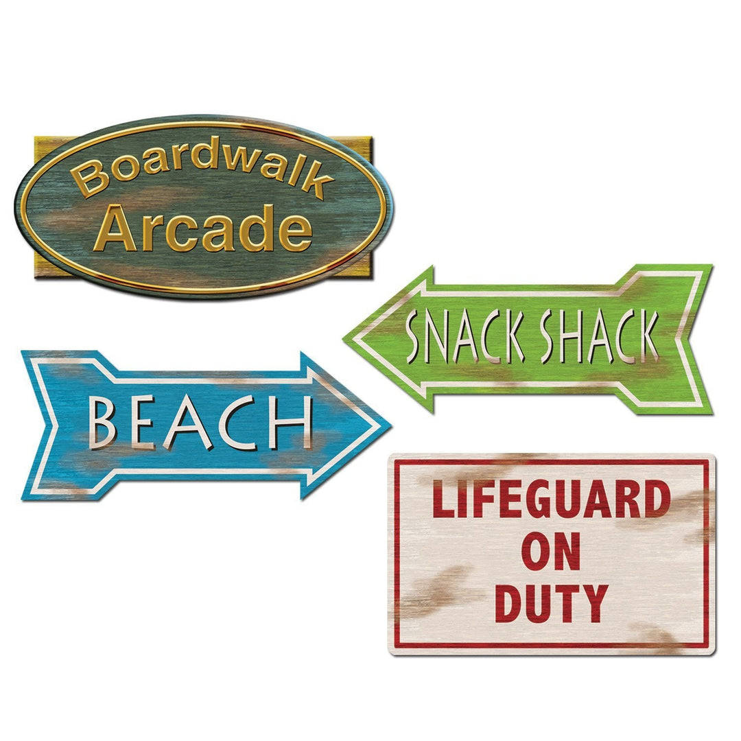 Beach Sign Cutouts 4pc - JJ's Party House