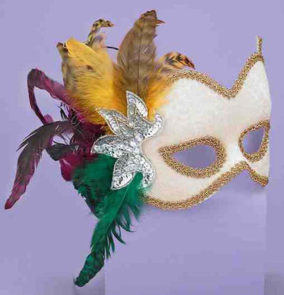 Beige Karneval Style Mask - JJ's Party House