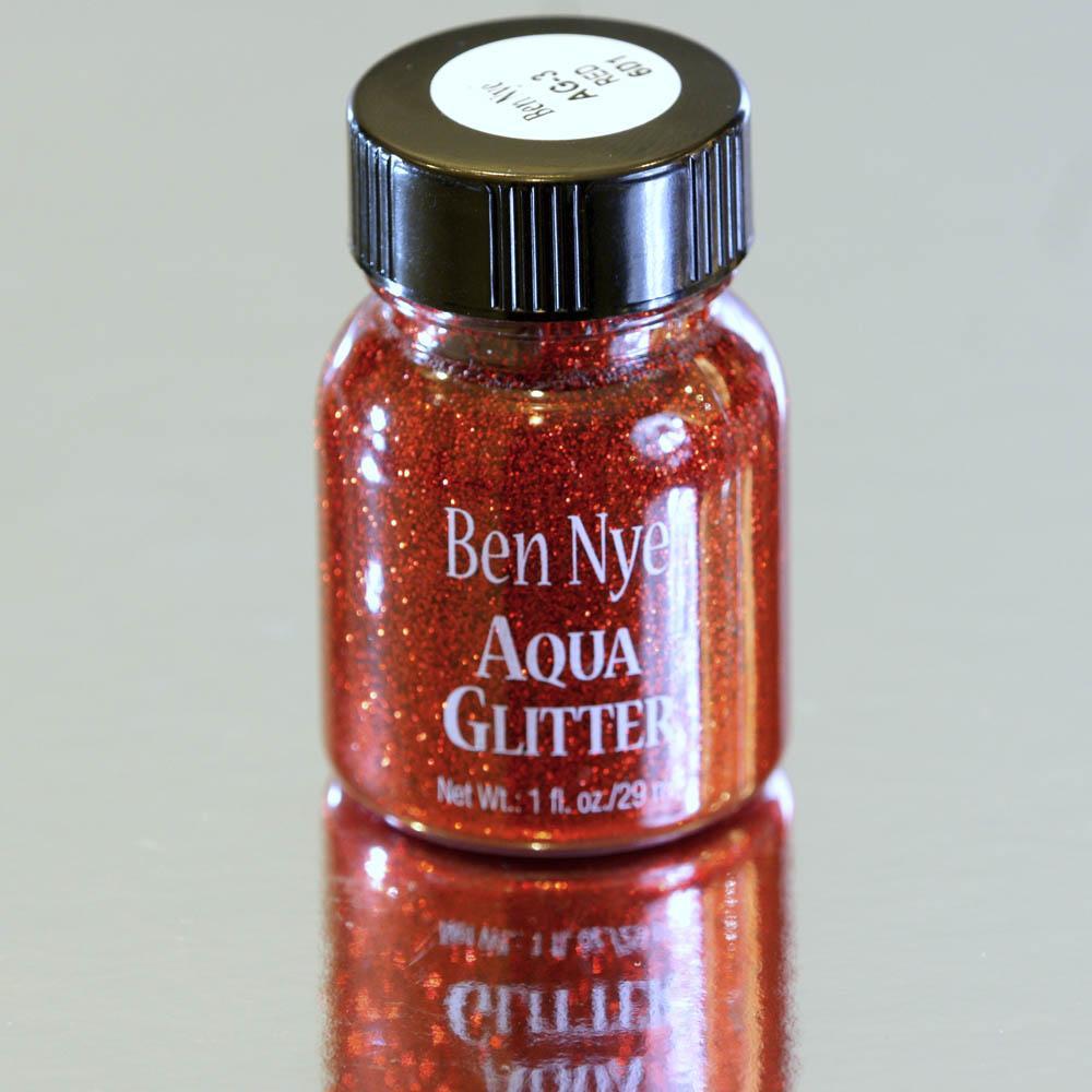 Ben Nye Aqua Glitter Red Paint 1oz. - JJ's Party House