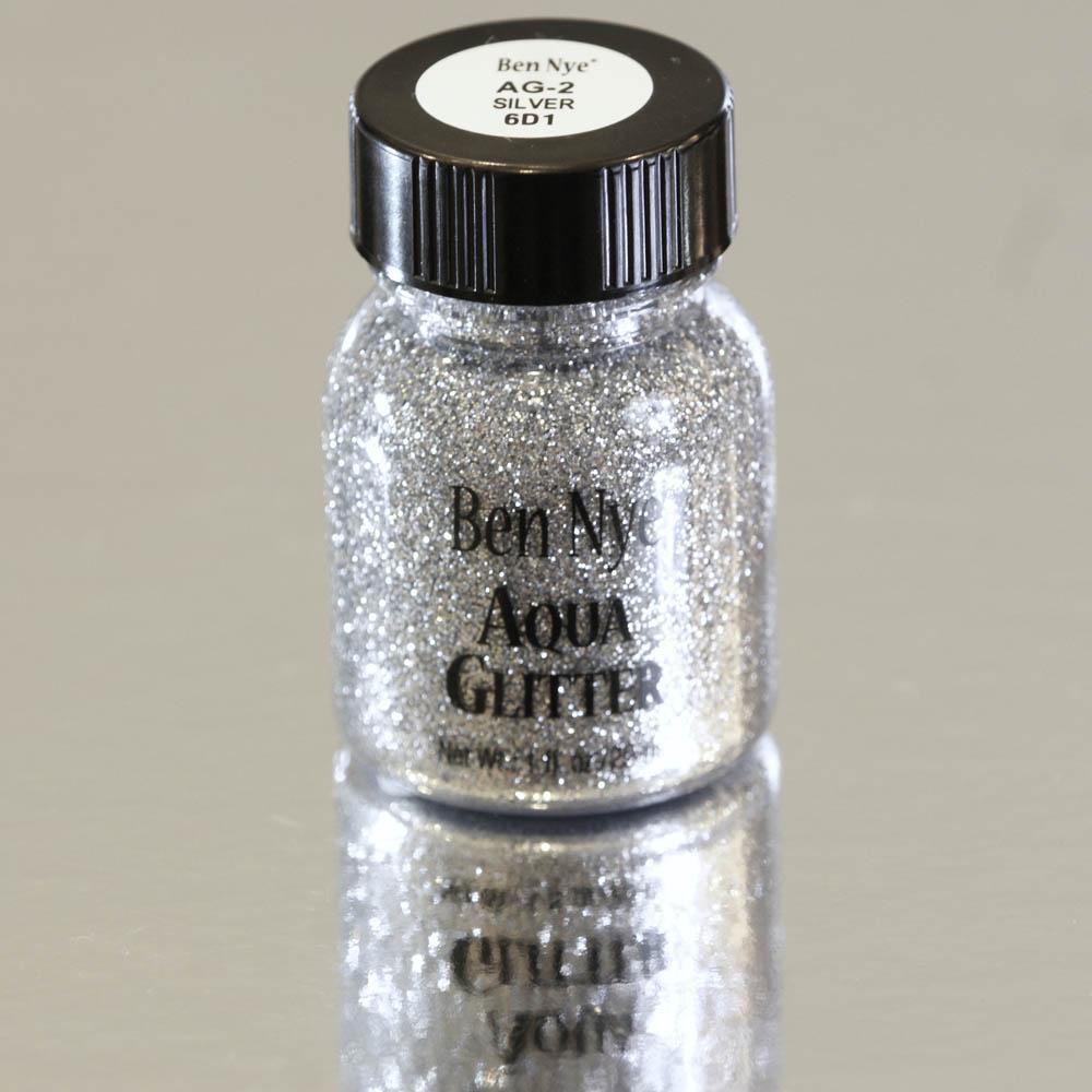 Ben Nye Aqua Glitter Silver Paint 1oz. - JJ's Party House
