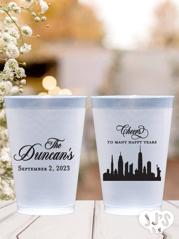 Big City Cheers Wedding Frost Flex Cups - JJ's Party House