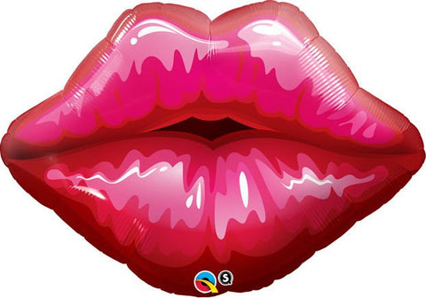 Big Red Kissey Lips Balloon 30'' - JJ's Party House