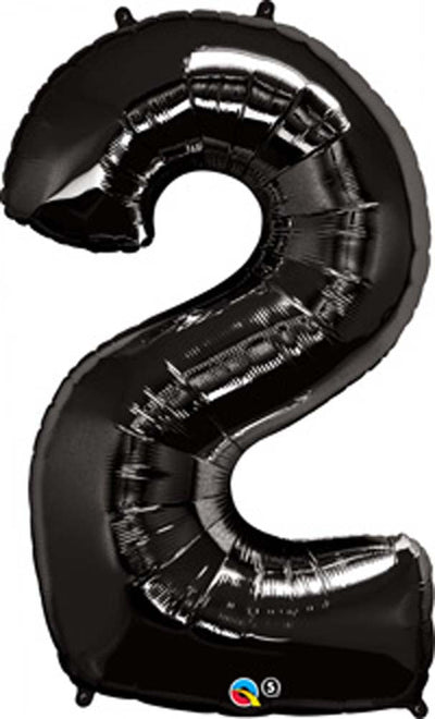 Black 2 Number Balloon 34'' - JJ's Party House - Custom Frosted Cups and Napkins