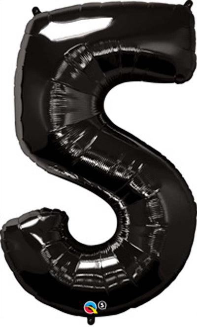 Black 5 Number Balloon 34'' - JJ's Party House