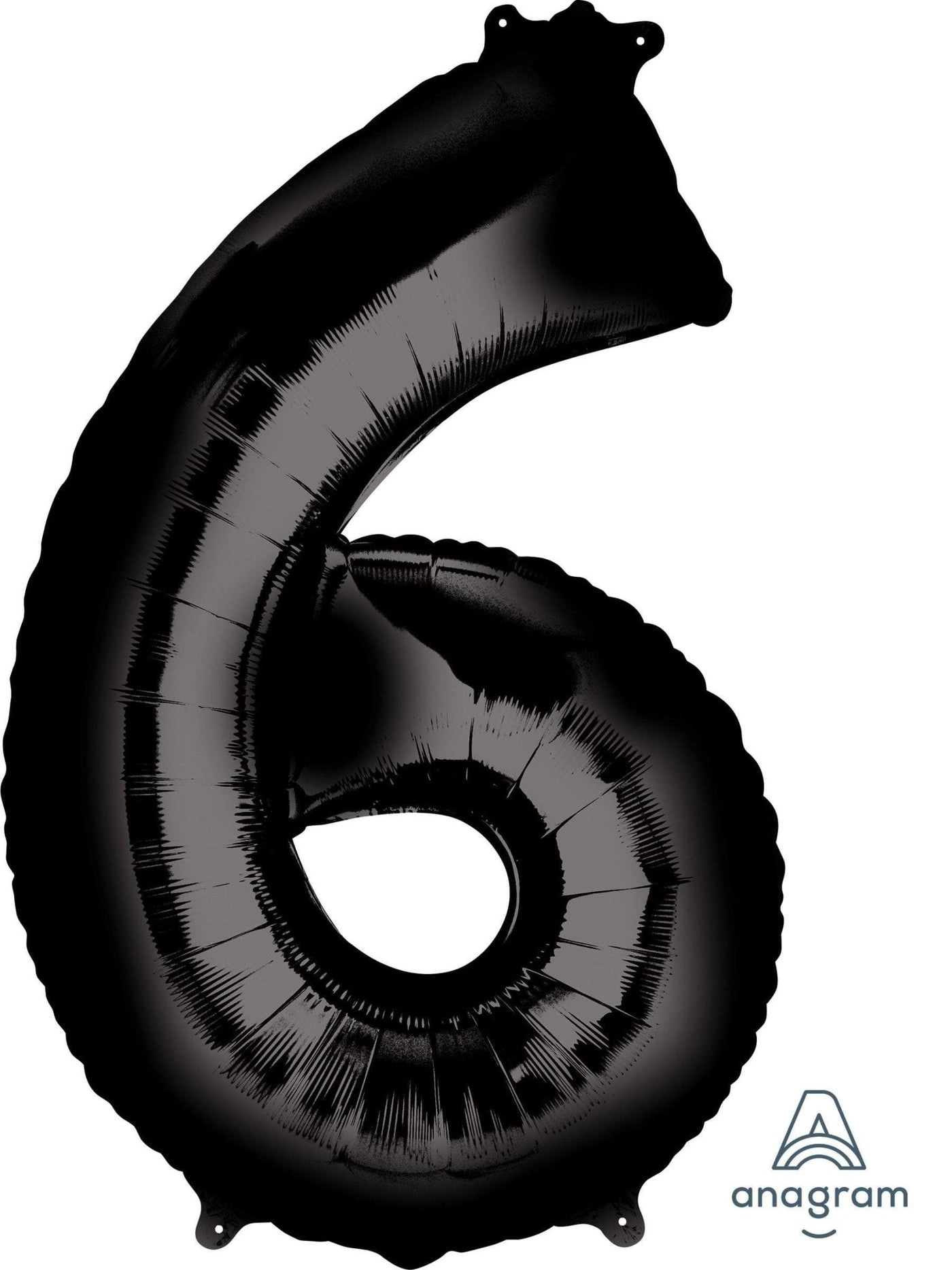 Black 6 Number Balloon 34'' - JJ's Party House