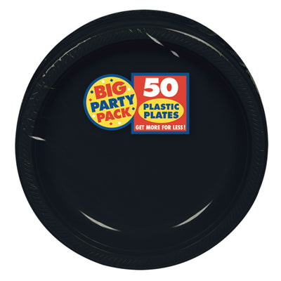 Black Dessert Plates 50ct - JJ's Party House - Custom Frosted Cups and Napkins