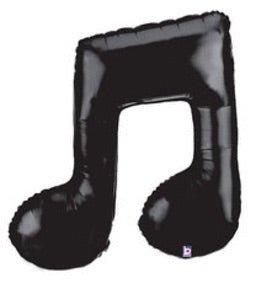 Black Double Music Note 40'' - JJ's Party House