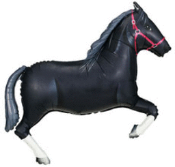 Black Horse Supershape Balloon - JJ's Party House