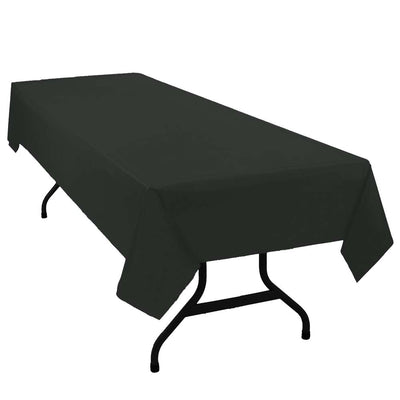 Black Plastic Table Cover 54"X 108" - JJ's Party House - Custom Frosted Cups and Napkins
