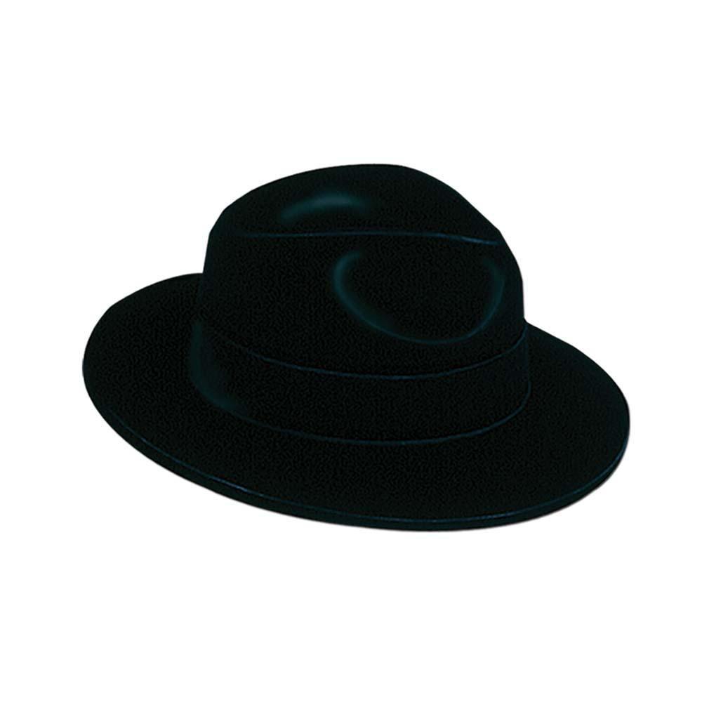 Black Velour Fedora Hat - JJ's Party House: Birthday, Balloons & Custom Party Favors