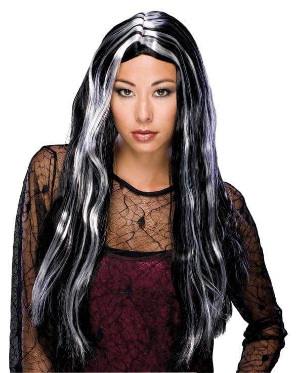 Black & White Long Witch Wig - JJ's Party House