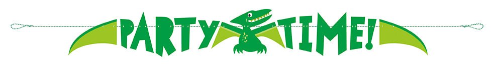 Blue & Green Dinosaur Party Birthday Banner - JJ's Party House