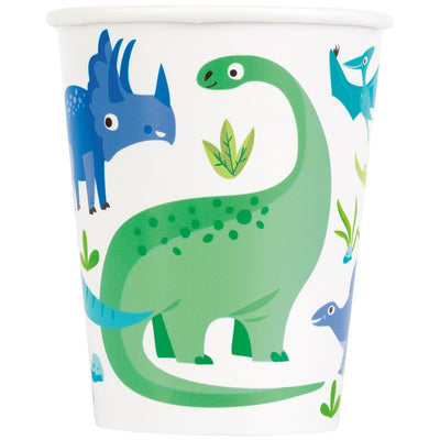 Blue & Green Dinosaur Party Hot & Cold Cups 8ct - JJ's Party House