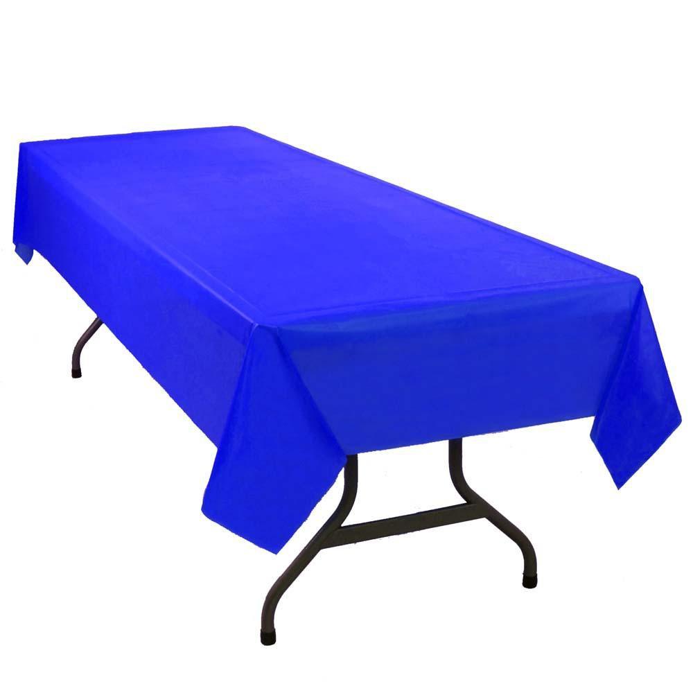 Blue Plastic Table Cover 54"X 108" - JJ's Party House