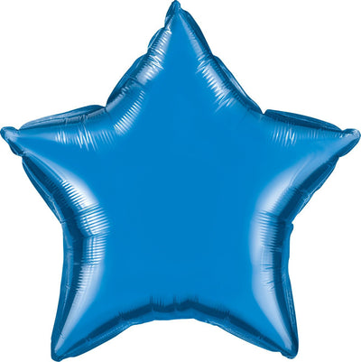 Blue Star Mylar Balloon - JJ's Party House - Custom Frosted Cups and Napkins