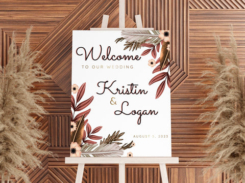Boho Writing Sign Bohemian wedding signs | Beachweddingtips.com