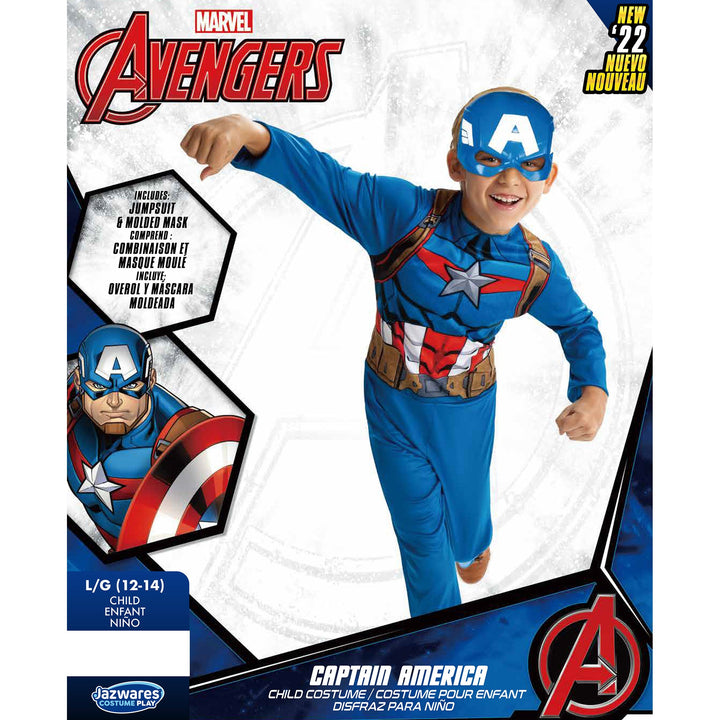 Boys Classic Captain America Costume - Avengers - JJ's Party House