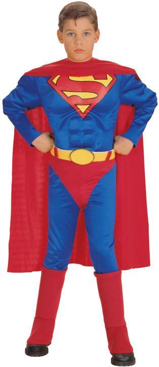 Boys Deluxe Muscle Chest Superman Costume - JJ's Party House